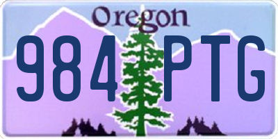 OR license plate 984PTG