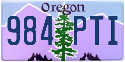 OR license plate 984PTI