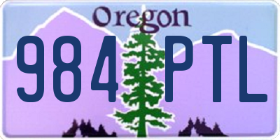 OR license plate 984PTL
