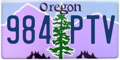 OR license plate 984PTV