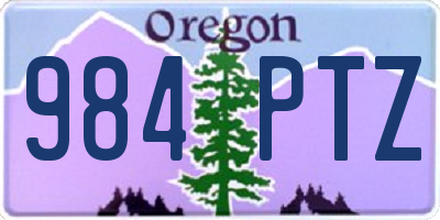 OR license plate 984PTZ
