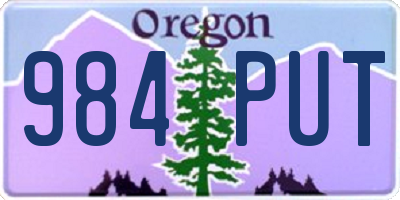 OR license plate 984PUT
