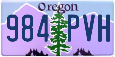 OR license plate 984PVH
