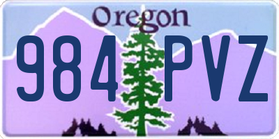 OR license plate 984PVZ