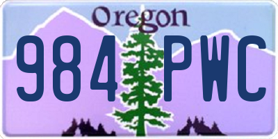 OR license plate 984PWC