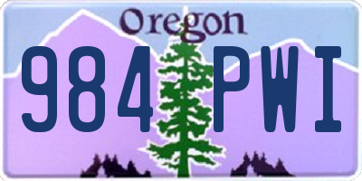 OR license plate 984PWI