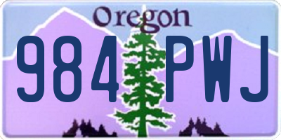 OR license plate 984PWJ