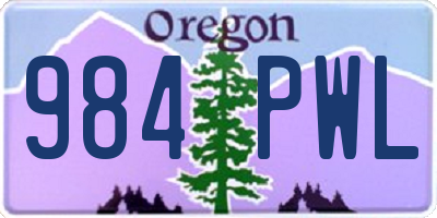 OR license plate 984PWL