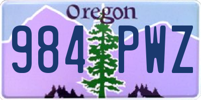 OR license plate 984PWZ