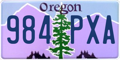 OR license plate 984PXA