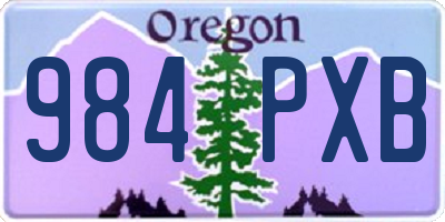 OR license plate 984PXB