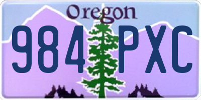 OR license plate 984PXC