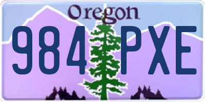 OR license plate 984PXE