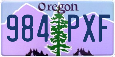 OR license plate 984PXF