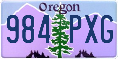 OR license plate 984PXG