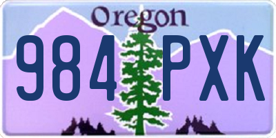 OR license plate 984PXK