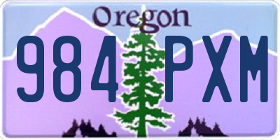 OR license plate 984PXM
