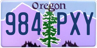 OR license plate 984PXY