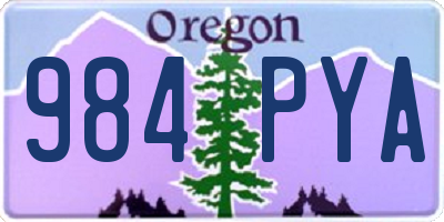 OR license plate 984PYA