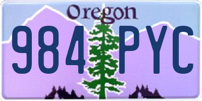 OR license plate 984PYC