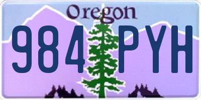 OR license plate 984PYH