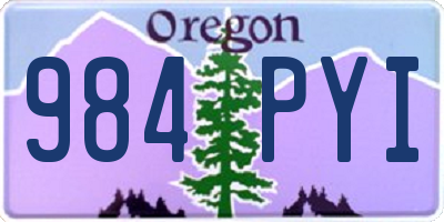 OR license plate 984PYI