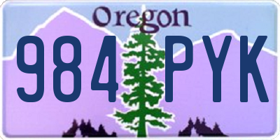 OR license plate 984PYK