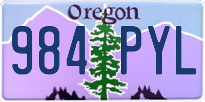 OR license plate 984PYL
