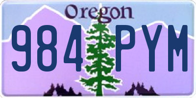 OR license plate 984PYM