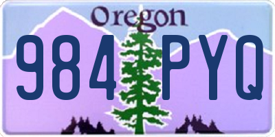 OR license plate 984PYQ