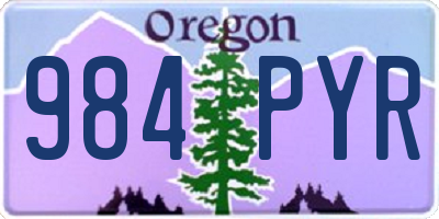 OR license plate 984PYR