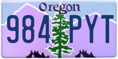 OR license plate 984PYT