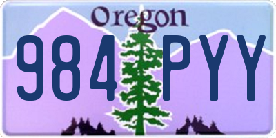 OR license plate 984PYY