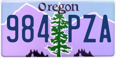 OR license plate 984PZA