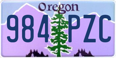 OR license plate 984PZC