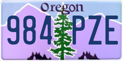 OR license plate 984PZE