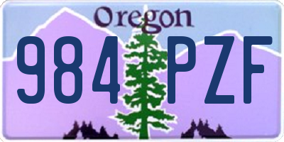 OR license plate 984PZF