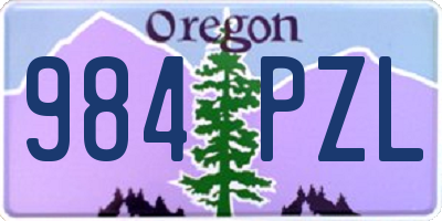OR license plate 984PZL