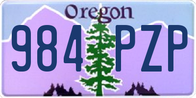 OR license plate 984PZP