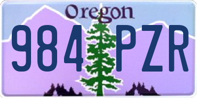 OR license plate 984PZR