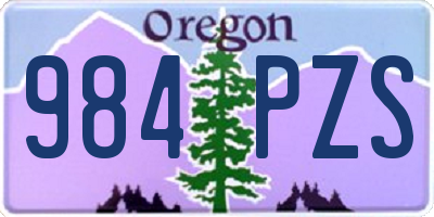 OR license plate 984PZS