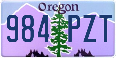 OR license plate 984PZT
