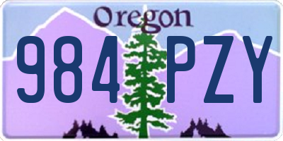 OR license plate 984PZY