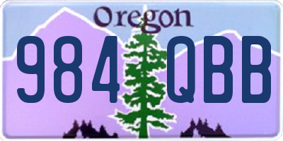 OR license plate 984QBB