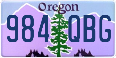 OR license plate 984QBG