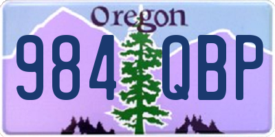 OR license plate 984QBP