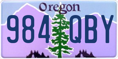OR license plate 984QBY