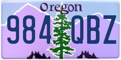 OR license plate 984QBZ