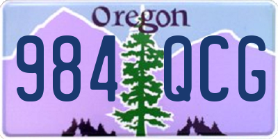 OR license plate 984QCG