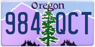 OR license plate 984QCT